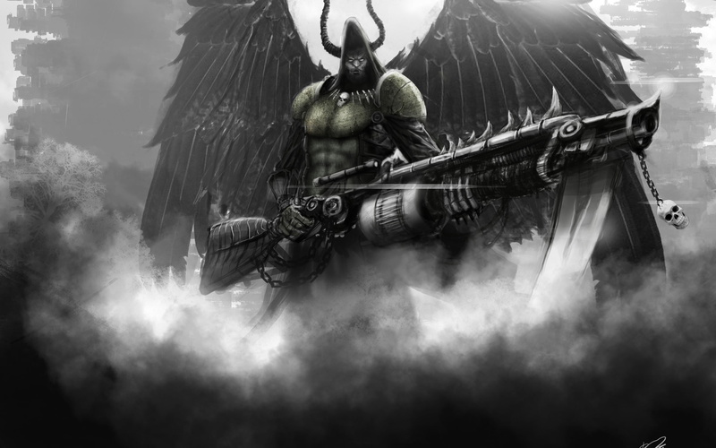 real people, man, 2K, vertebrate, gun, death, weapons, aggression, animal wildlife, holding, group of animals, guns, dark, fantasy, wings, warrior, Angel