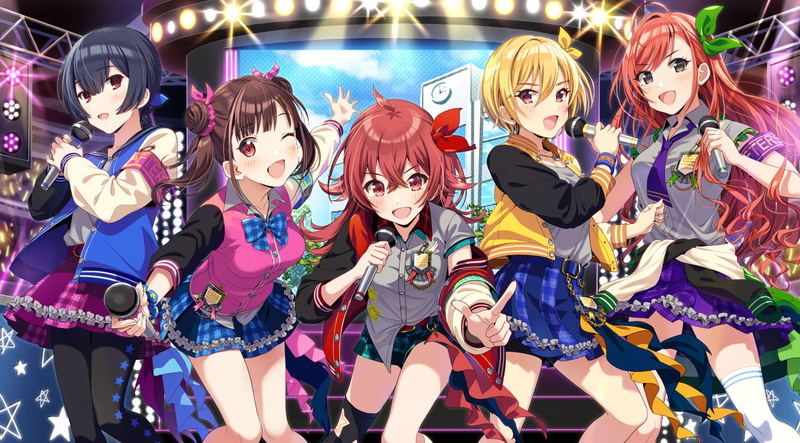 miniskirt, 720P, open mouth, singer, anime, anime girls, microphone, The Idolmaster: Shiny Colors