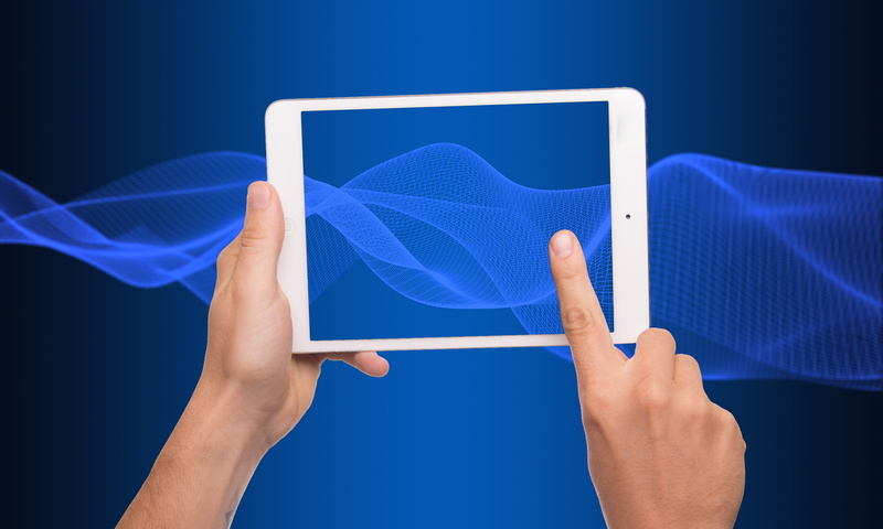 internet, portable, 4K, touch screen, blue background, indoors, digital tablet, connection, digital, information, touchscreen, touch, computer equipment