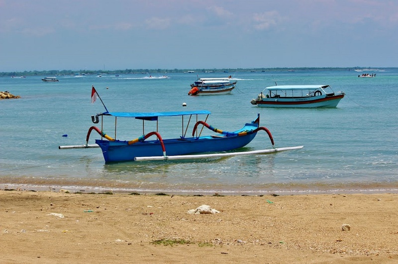 sand, tranquility, mode of transportation, water, no people, bali, horizon over water, indonesia, landscape, scenics - nature, nature, island, blue, anchored