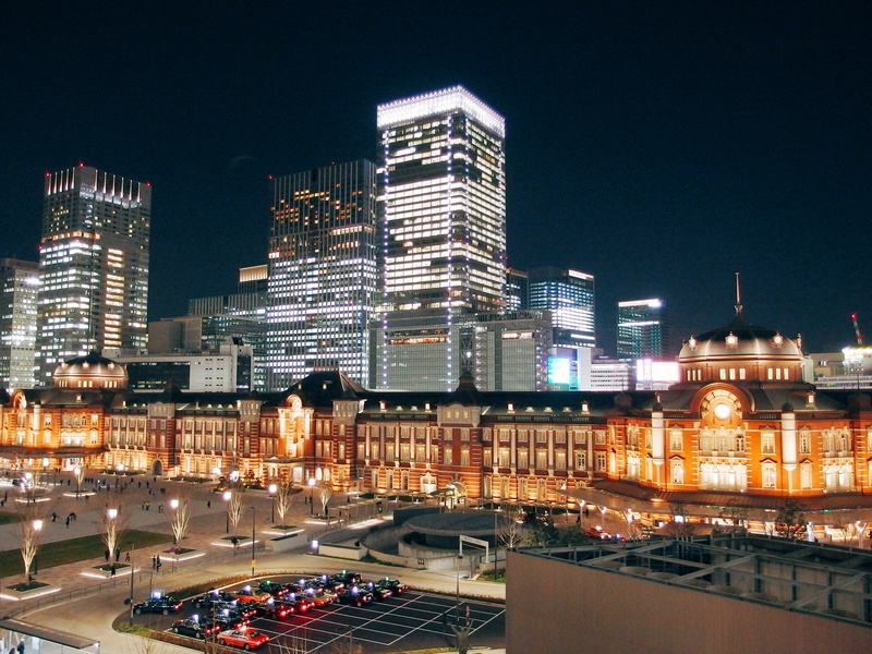  modern, tokyostation, sky, cityscape, transportation, built structure, tokyo, station, urban skyline, illuminated, skyscraper, tokyo station