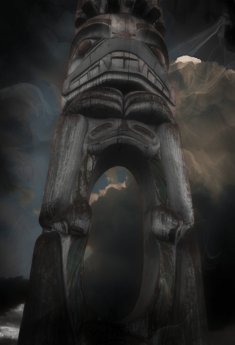 symbol, creativity, indian, native art, spirit, tourism, the past, nature, low angle view, ghostly, canadian, night, craftsmanship, tribal, grunge, tradition