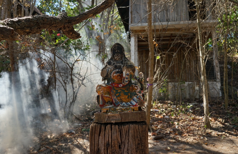 outdoors, creativity, wood, tropical, belief, tree, 5K, tribal, tree trunk, housing, plant, spirituality, sculpture, jungle, worship, statue, no people
