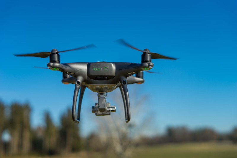 camera, flying object, flying, sky, blue, technology, spy, 5K, dij, air vehicle, illuminated, remote control, aerial photography, drone with camera, clouds