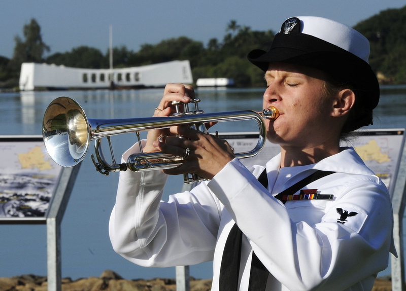 portrait, arts culture and entertainment, brass instrument, trumpet, 1080P, playing, clothing, holding, woman, men, Performance, males, one person, blow