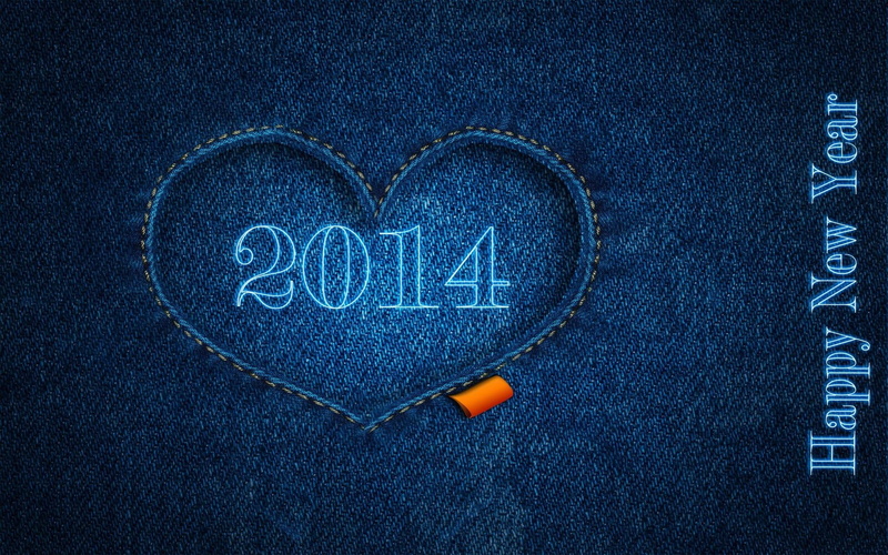 Blue, Happy, New, Year, 2014, Clothes, 1080P