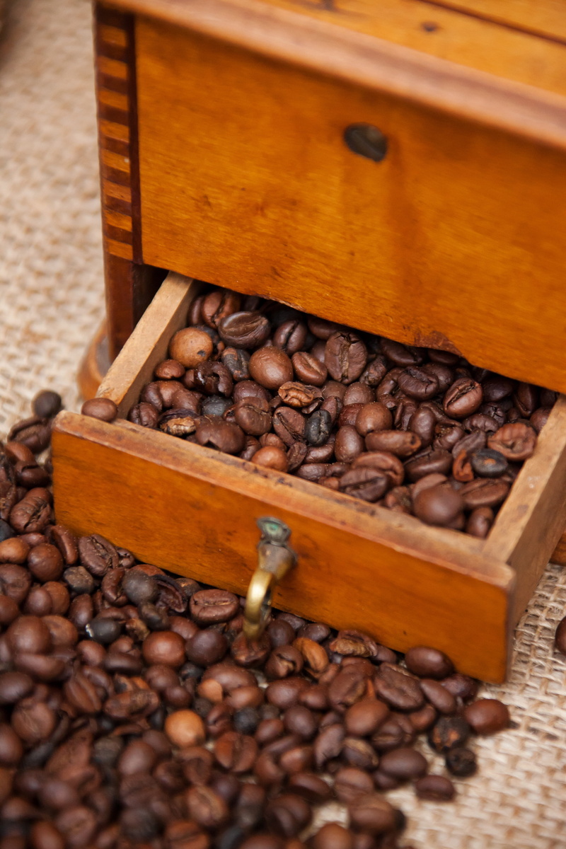 drawer, table, roasted coffee bean, still life, abundance, wood - material, old, decoration, Beans, wood, Brown, food and drink, Aroma, caffeine, grind