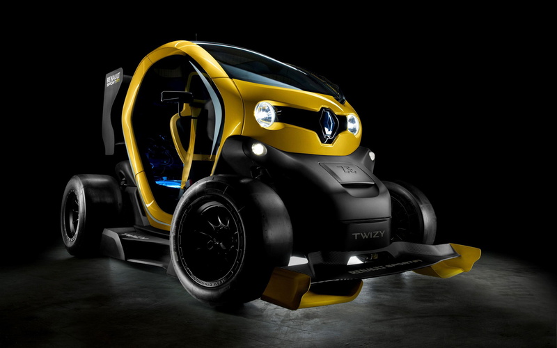 black, twizy, f, cars, 2K, renault, 2013, yellow, car, concept