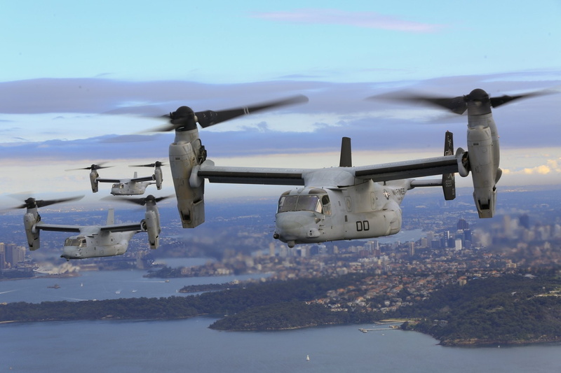 Military Helicopters, Aircraft, 1080P, Bell Boeing V-22 Osprey, Transport Aircraft