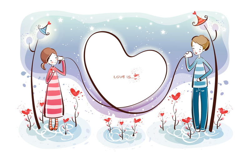 background, boy, girl, love, 1080P, heart, dialogue