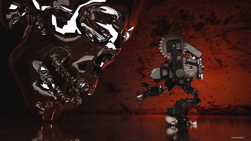 3D, Robot, 1080P, Skull, High Tech, Machine, Digital Art, Sci Fi, CGI