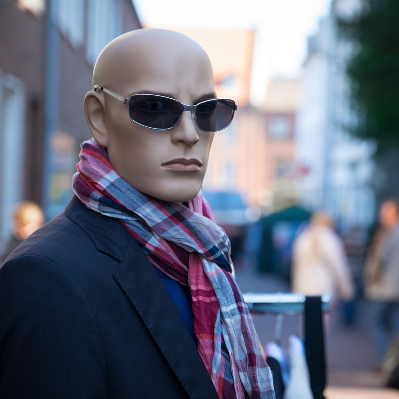 man, fashionable, scarf, city, fashion, casual clothing, one person, standing, focus on foreground, day, human, display dummy, portrait, lifestyles, 2K