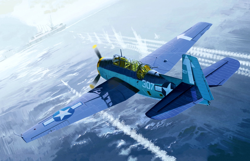 4K, TBM-3, USA, Grumman, US Navy, Avendger, Carrier-based bomber