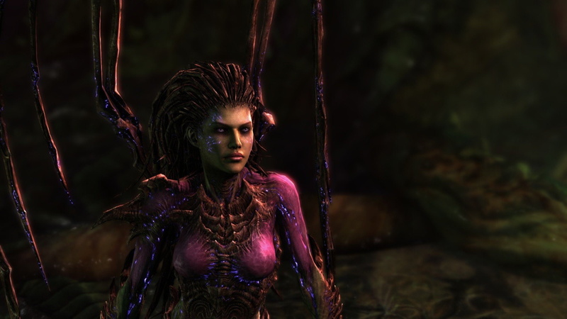 entertainment, 1080P, blades, games, heart, starcraft, blizzard, video, sarah, kerrigan, zerg, women, queen, strategy, swarm