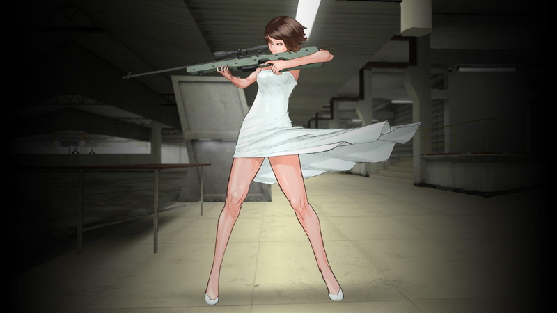 1080P, character, sniper, hair, anime, female, 1920x1080, brown, woman, girl, rifle, weapon