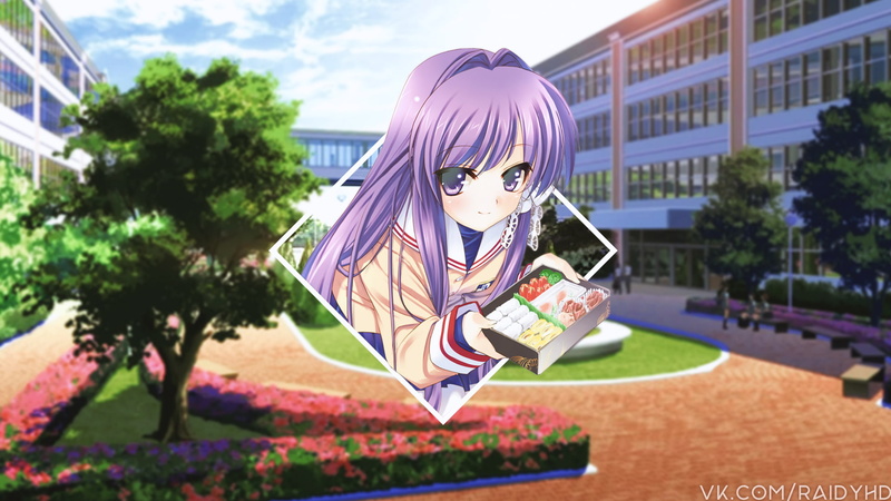 one person, art and craft, building, anime girls, built structure, Fujibayashi Kyou, child, glasses, day, Clannad, nature, childhood, architecture, tree