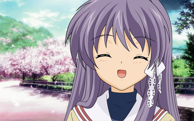 cherry, clannad, blossom, female, fujibayashi kyou, 1080P, kyou, girls, fujibayashi, anime girls, tree, cherry blossom tree, anime, character