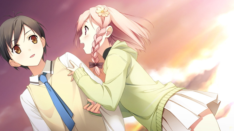 please, yua, girl, your diary, 1080P, boy, evening, sunset, kantoku