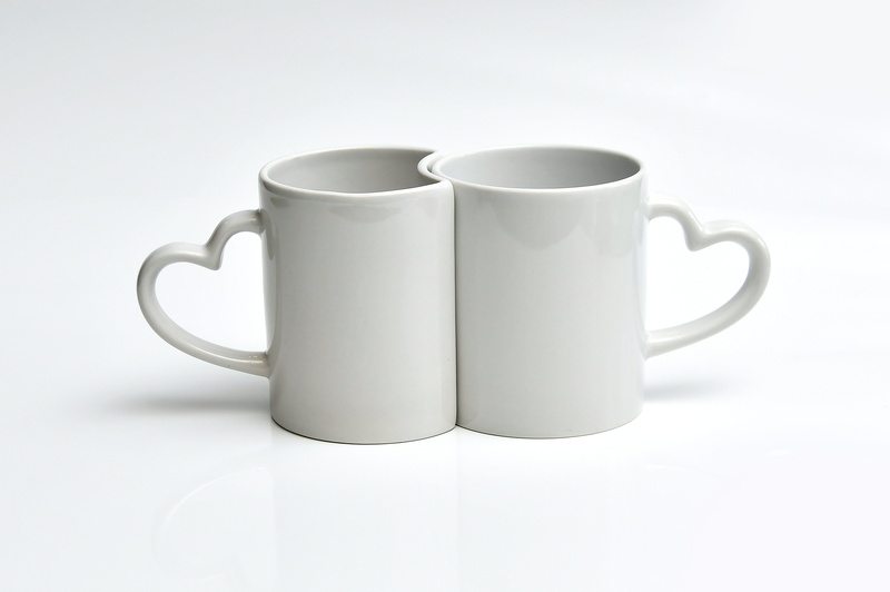 coffee, cut out, thirst, mug, tea cup, coffee - drink, double cup, copy space, group of objects, white background, cup ears, spawning, studio shot, refreshment