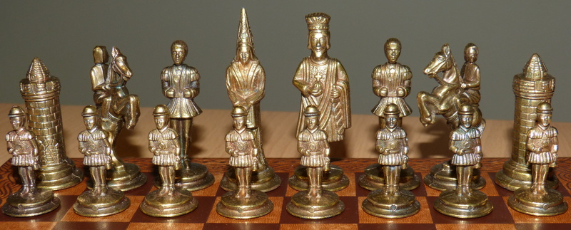 history, order, brass, strategy, colored, male likeness, sculpture, chess game, playing field, choice, metal, statue, representation, piece, art and craft