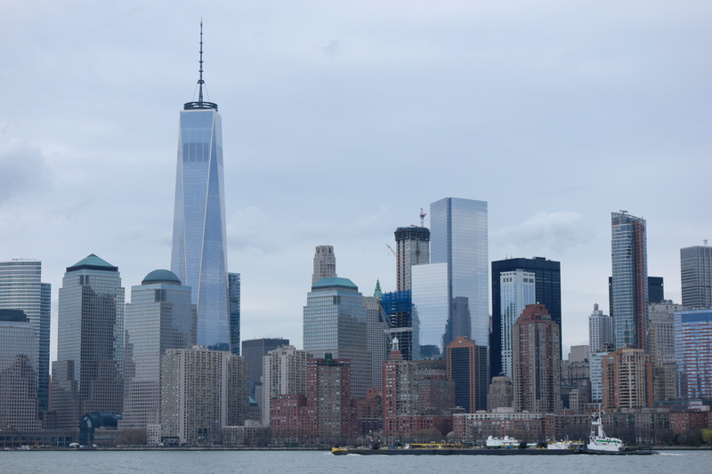 architecture, landscape, water, no people, tall - high, outdoors, city, cityscape, spire, urban skyline, new york city skyline, new york, dom tower, wtc