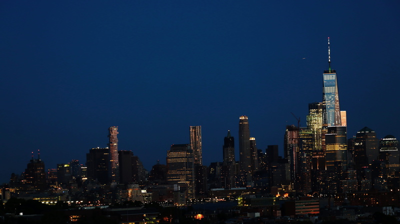 city, sky, office building exterior, spire, big apple, dom tower, no people, skyscraper, architecture, hoboken, outdoors, tower, downtown, 5K, illuminated