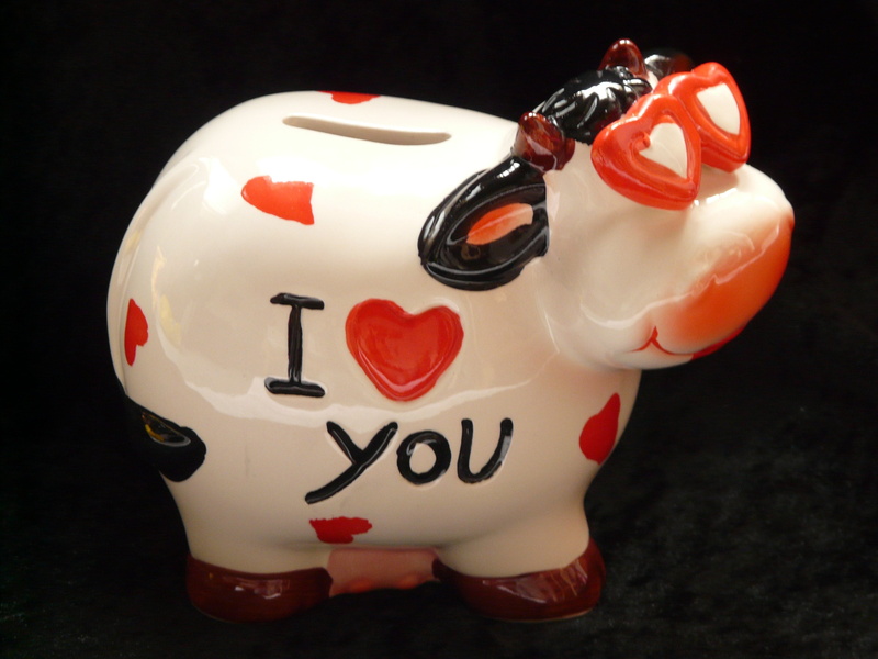 cool, business, red, glasses, studio shot, food and drink, ceramic, white, investment, save, currency, love, 2K, wealth, funny, savings bank, money, piggy bank