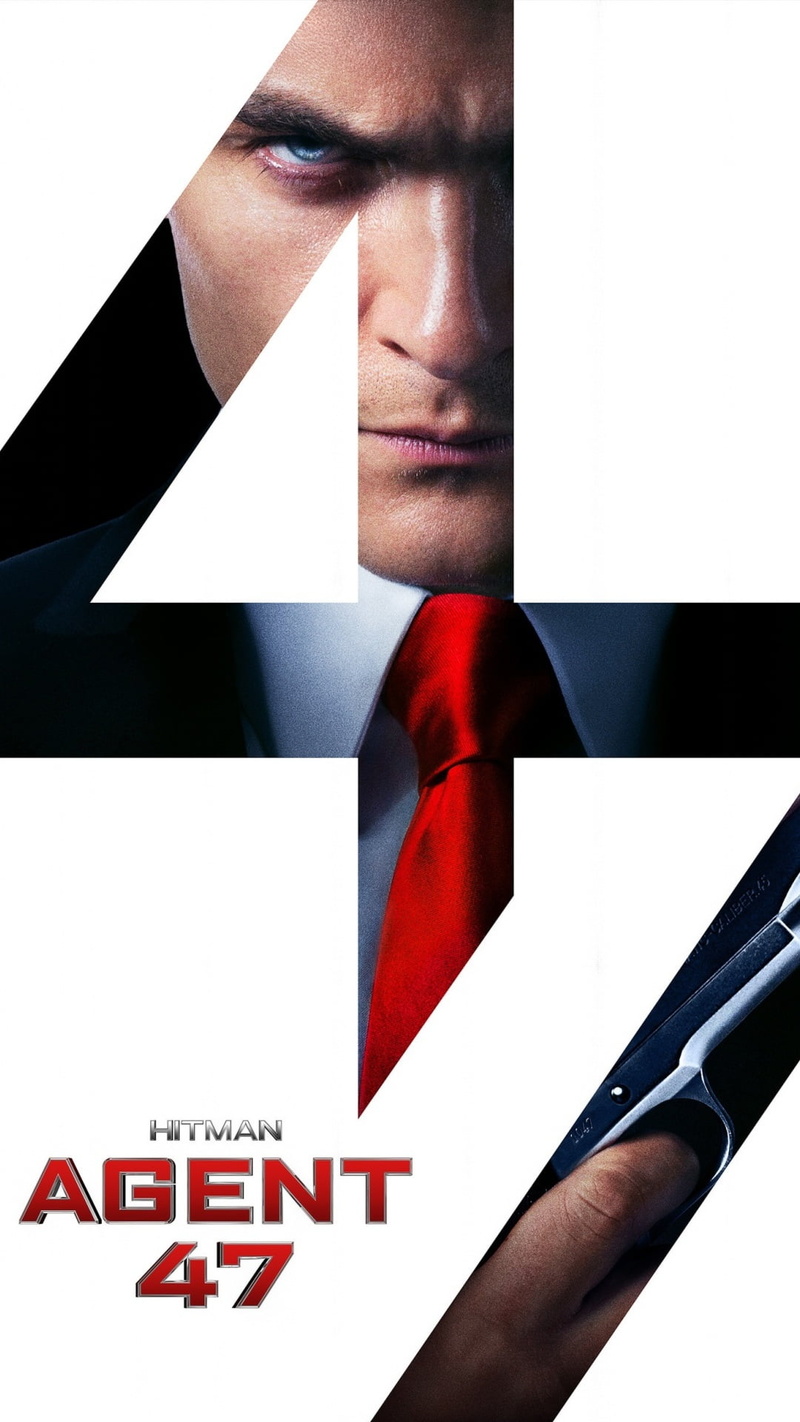 hitman, males, Movies, men, digital composite, white background, hollywood, adult, 2015, one person, human body part, poster, 1080P, young men, menswear