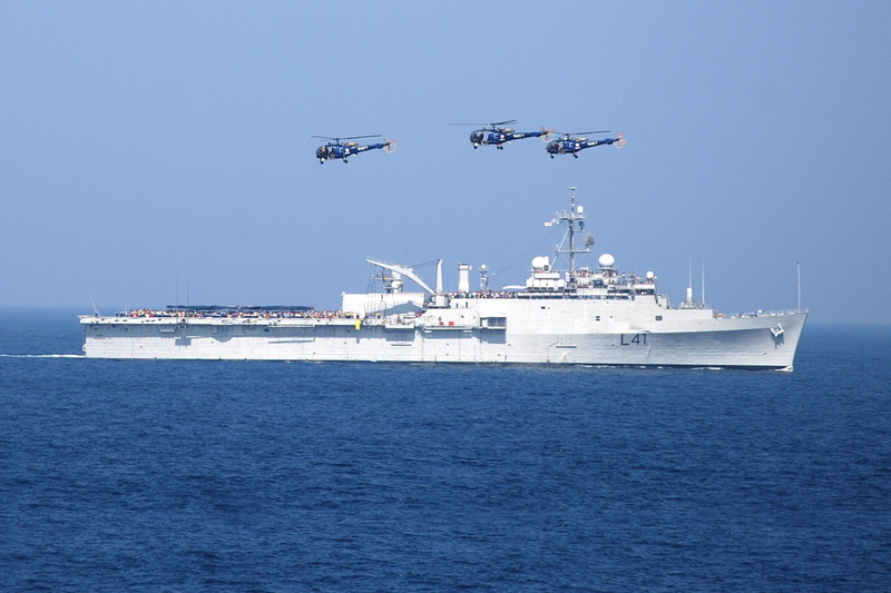 1080P, INS Jalashwa (L41), Warships, Indian Navy, Amphibious Warfare Ship, Navy, Amphibious Transport Dock, Helicopter, Warship