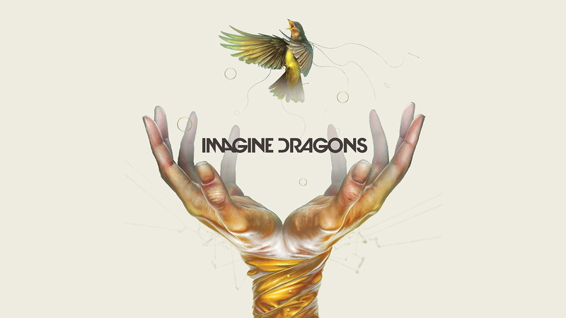 Wings, Yellow, Group, 1080P, Indie rock, Imagine Dragons, Music, Hands, Bird