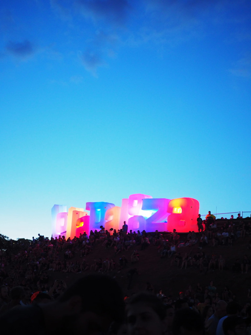 festival, nightlife, performance, blue, copy space, colors, stage - performance space, popular music concert, enjoyment, music, outdoors, real people, group of people