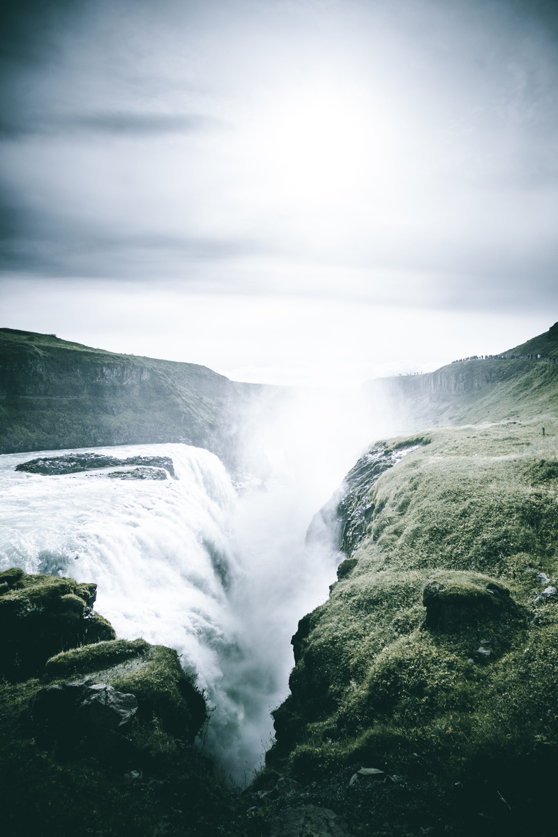rock, cliff, mountain Range, clear, waterfalls, blue, valley, outdoors, iceland, mist, rock - Object, europe, river, nature, mountain, cold - Temperature