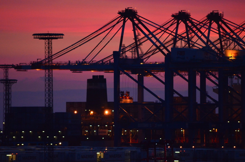 no people, water, terminal, illuminated, industry, loading, shipping, container port, unloading, built structure, architecture, construction industry, harbor