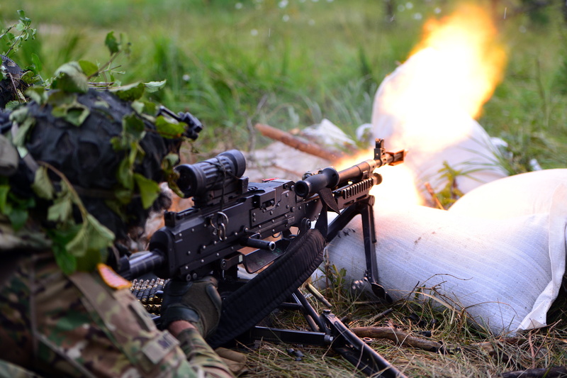 nature, aggression, burning, armed forces, fire, outdoors, grass, conflict, gun, day, fire - natural phenomenon, equipment, no people, 5K, live-fire, field