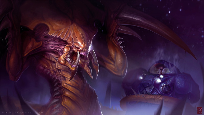 art, ii, x, hydralisk, 2K, zerg, starcraft, artwork, us, fan, games, hd, video, marines, corps, Video Games
