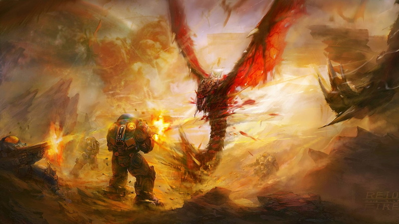 games, art, video, Marines, mutalisk, 1080P, starcraft, hd