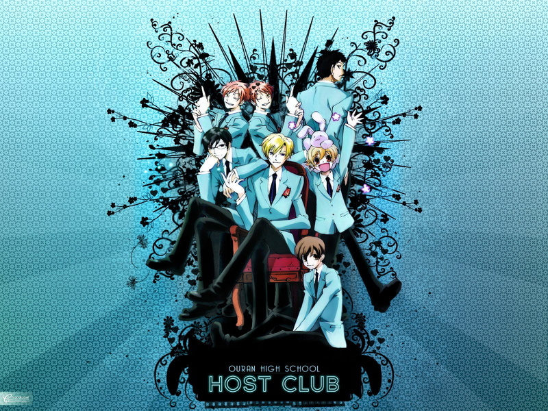 close-up, men, high, women, celebration, studio shot, club, art and craft, ouran, day, indoors, group of people, plant, emotion, Ouran High School Host Club