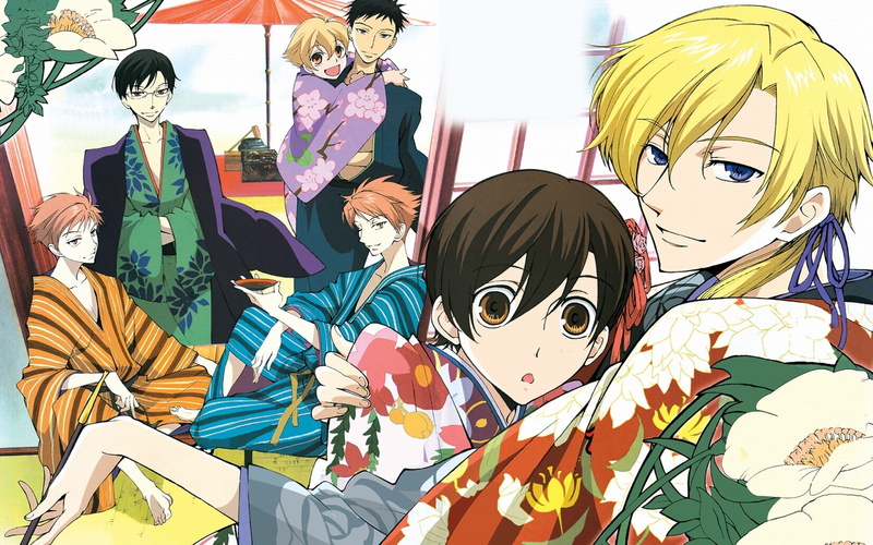 group of people, Ouran high school host club, Suou tamaki, Ootori kyoya, mask, childhood, mask - disguise, Hitachiin hikaru, real people, Kimono, 1080P