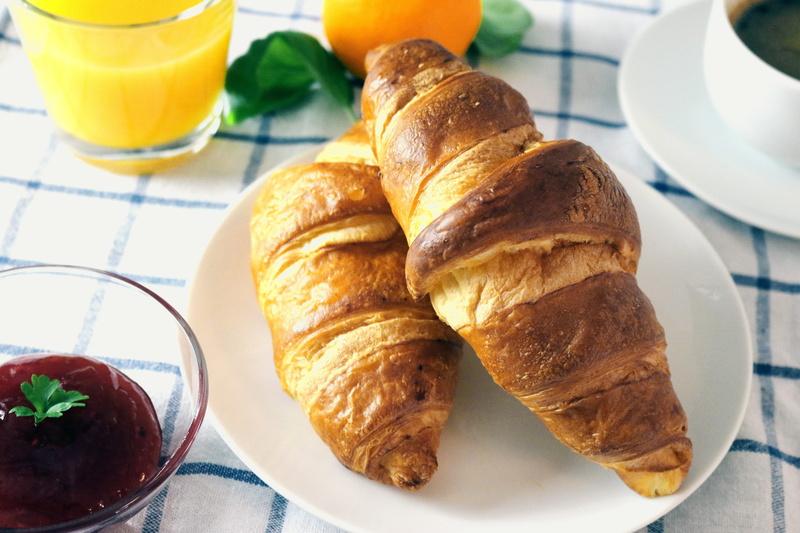 indoors, flaky pastry, ready-to-eat, eating, french food, bread, baked pastry item, jam, close-up, baked, freshness, puff paste, meal, puff pastry, drink