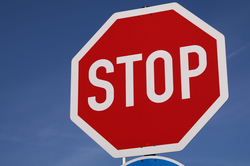 warning sign, road sign, containing, traffic signs, sign, sky, clear sky, no people, traffic, stop sign, ban, single object, capital letter, blue, red