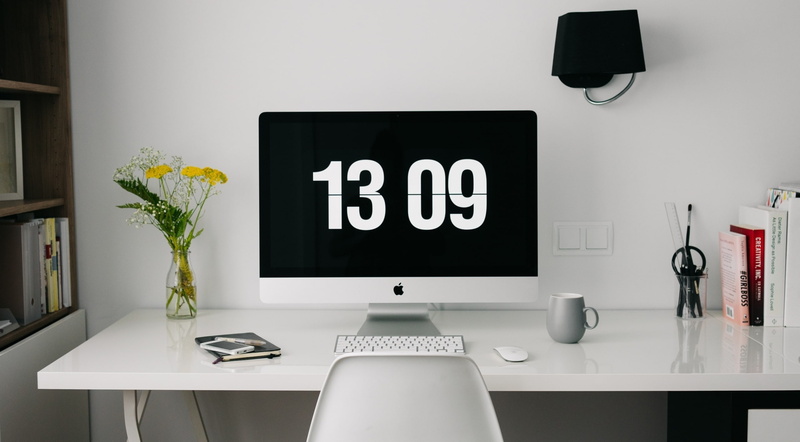 vase, Creative, silver, keyboard, Design, communication, modern, Computers, plant, magic, 2K, Furniture, Interior, imac, mouse, Desk, Computer, computer monitor