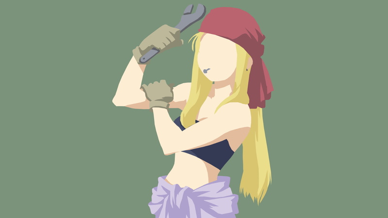 720P, Minimalist, Winry Rockbell, Wrench, Fullmetal Alchemist: Brotherhood, FullMetal Alchemist