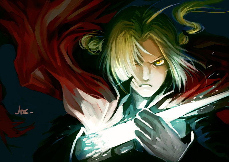 fullmetal alchemist, edward elric, tham, jas-tham, anger, jas, iron hand, 2K, boy, art, eyes, magic