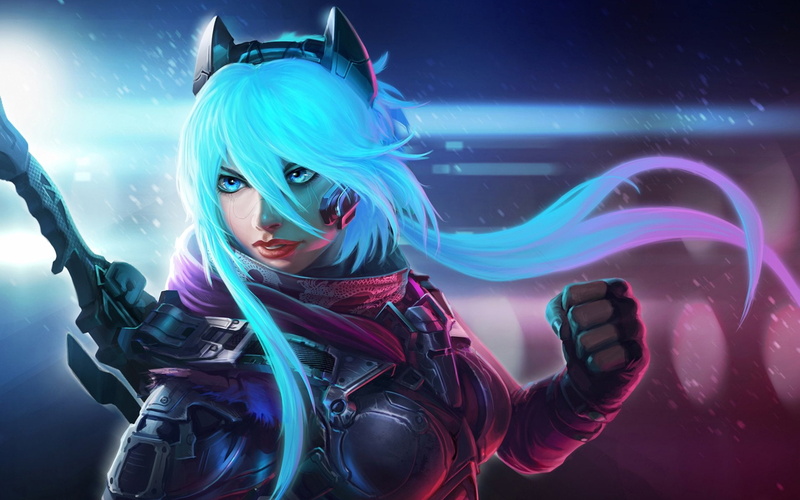 sci, fi, warrior, babe, Liz, 1080P, Xyborg, fantasy, Girls, hair, Ein