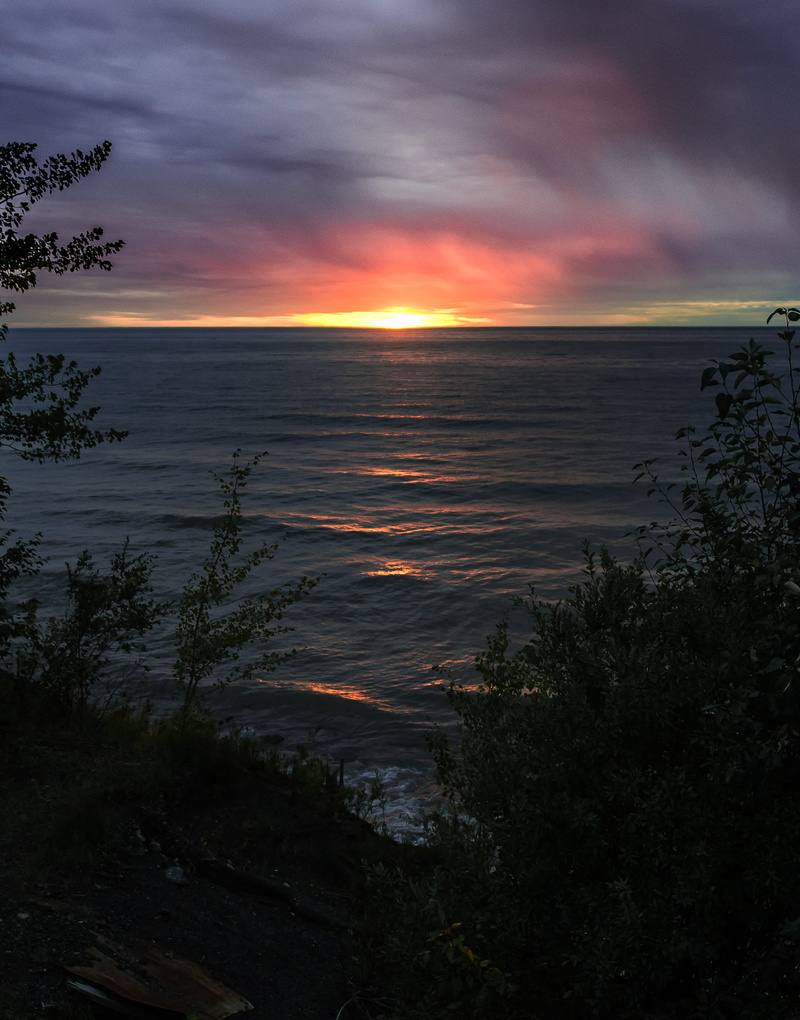 lake superior, tranquility, beauty in nature, us, non-urban scene, sunrise, sea, horizon over water, clouds, lake, flare, dusk, red sky, freda, nature