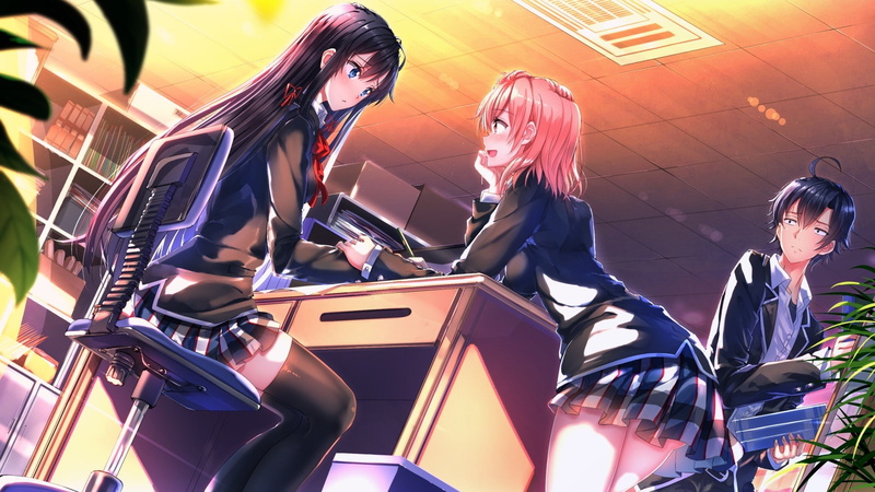 Yukinoshita Yukino, Yahari Ore no Seishun Love Comedy wa Machigatteiru, 1080P, anime, schoolgirl, Swordsouls, Hikigaya Hachiman, anime girls, Yuigahama