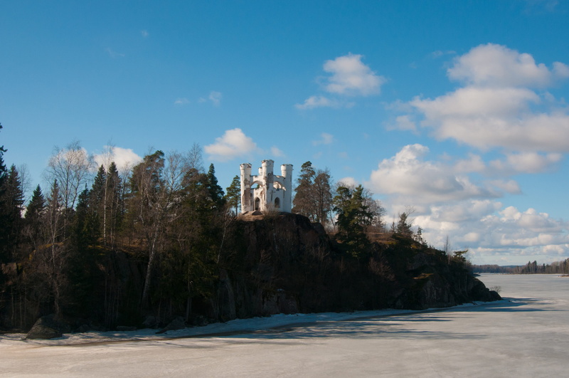 orthodox, outdoors, the picturesque, mountain, island, 4K, gulf of finland, tourism, winter, desert island, russia, no one, plant, cloud - sky, building exterior