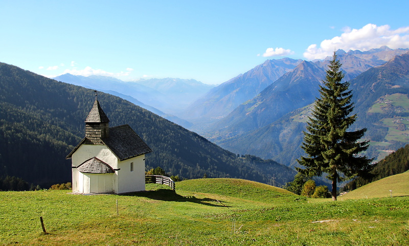 mountain, no people, scenics - nature, beauty in nature, tranquility, belief, religion, snowcapped mountain, day, outdoors, house of prayer, landscape