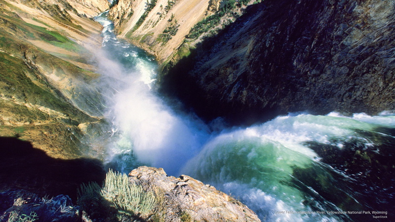 2K, lower, park, yellowstone, river, National Parks, wyoming, falls, national
