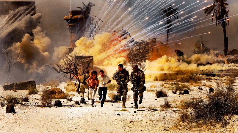 Egypt, Transformers 2, 1080P, military, Megan Fox, The explosion, smoke, running